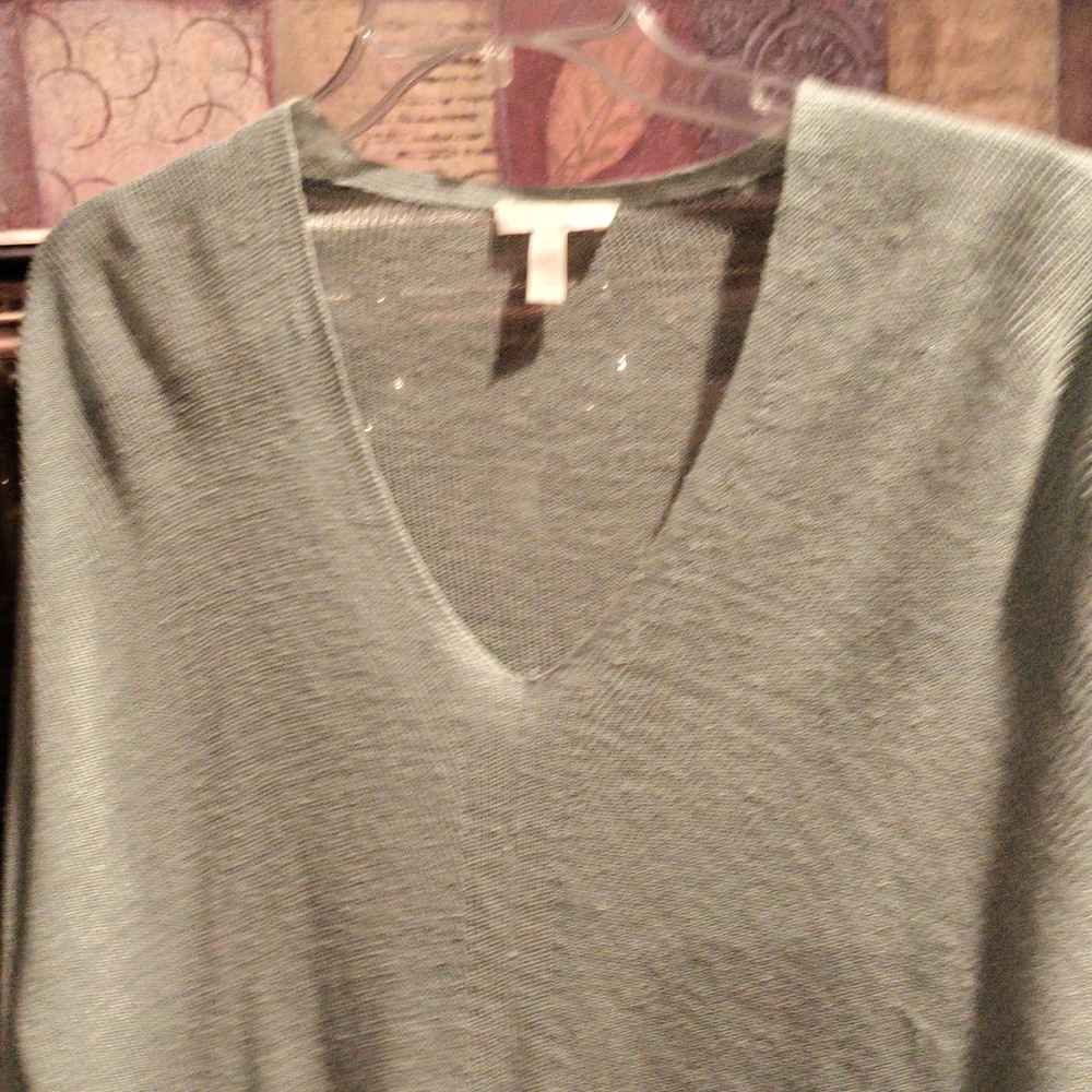 FINAL PRICE Eileen Fisher Sage Green Knit Sweater Size XL - Picture 5 of 6